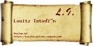 Lositz István névjegykártya